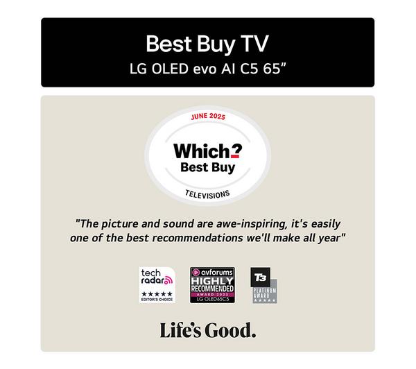 LG C5 65" OLED evo AI 4K HDR Smart TV 2025 - OLED65C54LA - Image 3