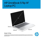 HP OmniBook 5 Flip 14" 2 in 1 Laptop - Intel® Core™ i3, 512 GB SSD, Silver - Image 9