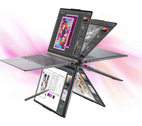 LENOVO Yoga 7i Aura Edition 16" 2 in 1 Laptop, Copilot+ PC - Intel® Core™ Ultra 7, 512 GB, Luna Grey - Image 8