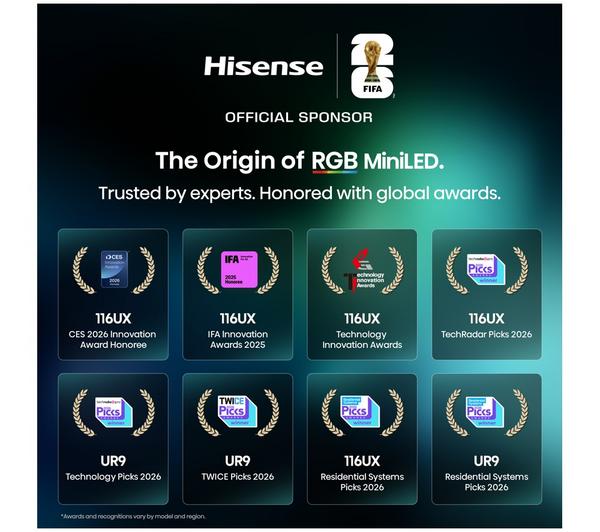 HISENSE 75UR9STUK 75" Smart 4K Ultra HD HDR RGB Mini LED TV - Image 4