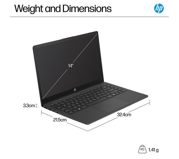 HP 14-ep2500sa 14" Laptop - Intel® N150, 128 GB UFS, Jet Black - Image 10