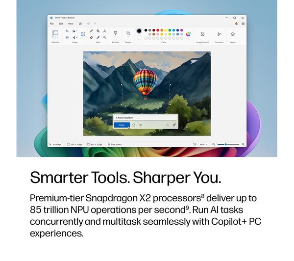 HP OmniBook Ultra 14" Laptop, Copilot+ PC - Snapdragon X2 Elite, 1 TB SSD, Stone Blue - Image 10