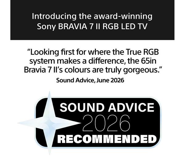 SONY BRAVIA 7 II 65" True RGB Mini LED 4K HDR Smart TV 2026 - K65XR75M2 - Image 2