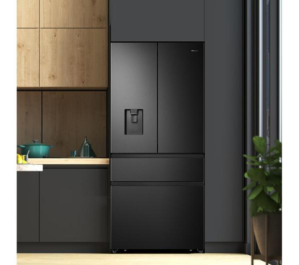 HISENSE PureFlat RF540N4WFE Fridge Freezer - Black Stainless Steel - Image 3