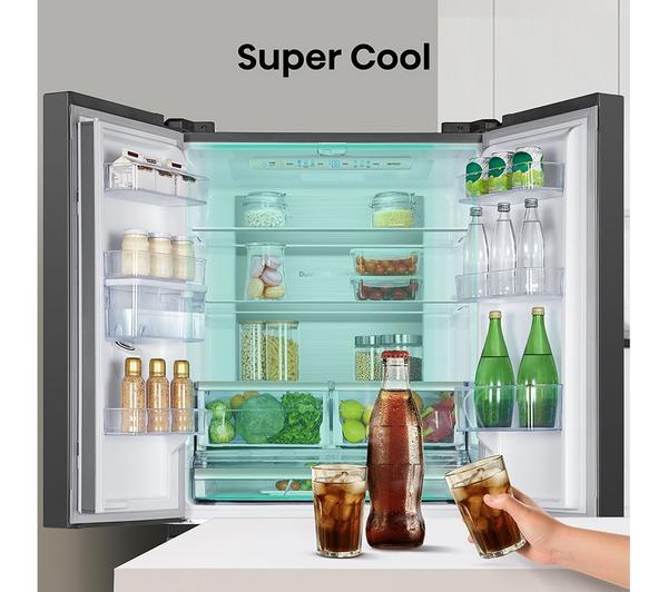 HISENSE PureFlat RF540N4WFE Fridge Freezer - Black Stainless Steel - Image 9