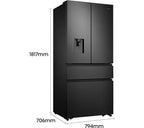 HISENSE PureFlat RF540N4WFE Fridge Freezer - Black Stainless Steel - Image 11