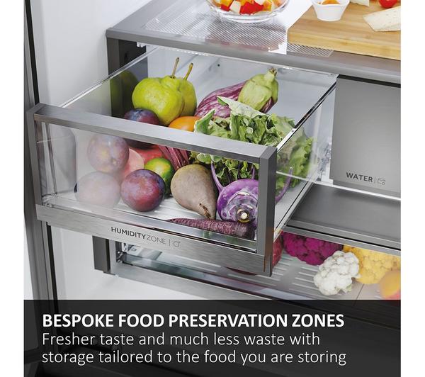HAIER Series 7 HFR79F19EFGK Fridge Freezer - Sapphire Glass - Image 3