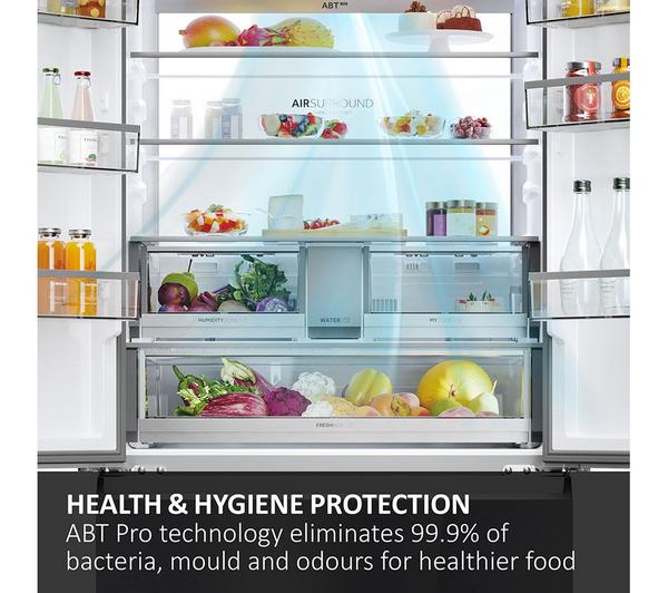 HAIER Series 7 HFR79F19EFGK Fridge Freezer - Sapphire Glass - Image 6