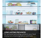 HAIER Series 7 HFR79F19EFGK Fridge Freezer - Sapphire Glass - Image 7